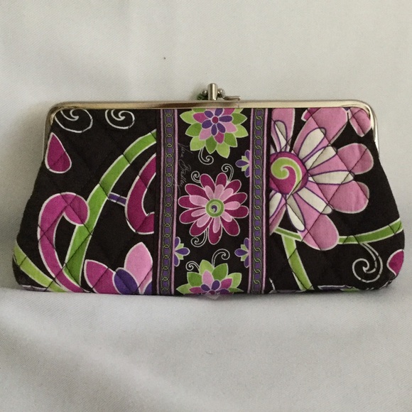 Vera Bradley Handbags - Vera Bradley Purple Punch Clutch Wallet